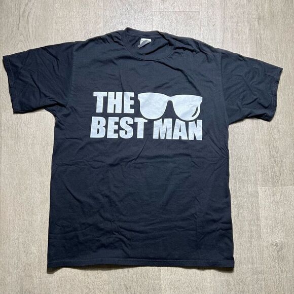 Port & Company (Amazon) Best Man Stag Party Black Graphic T-Shirt, Men’s Large - Picture 2 of 7